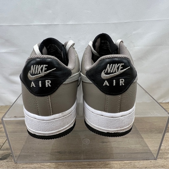 Nike Air Force 1 Low Leather Grey Black White Cobblestone Classic ‎ size 9 - Picture 6 of 12